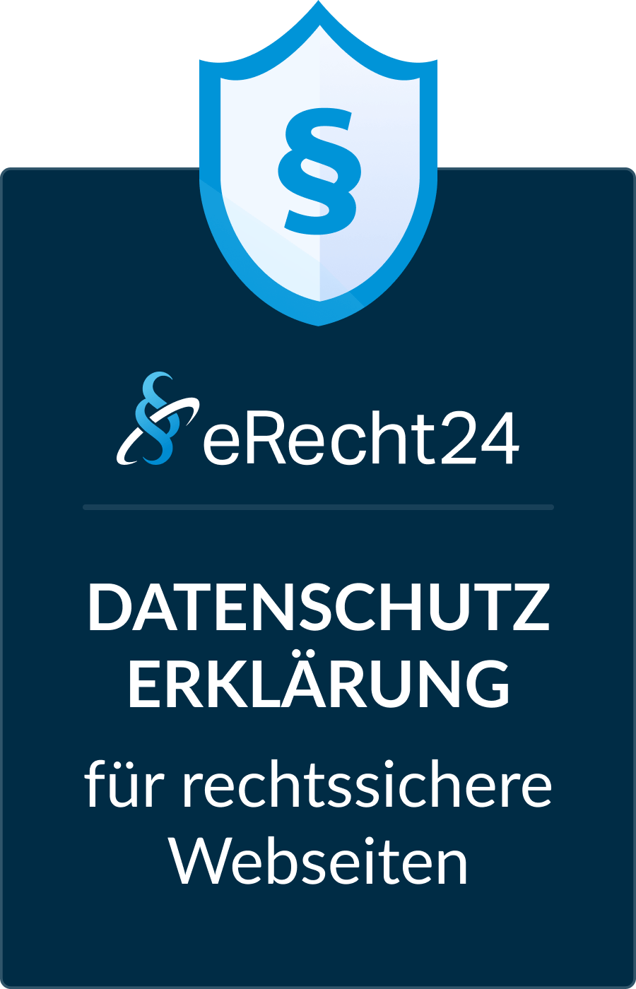 eRecht24 Datenschutzerklärung für rechtssichere Webseiten